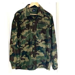 Obey Camo Button Down Jacket